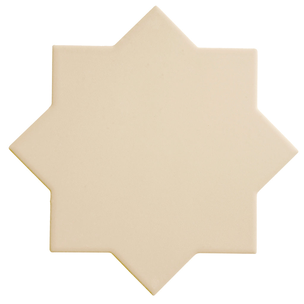 Ecru Taupe 7 x 7 Matte Porcelain Star Tile - Sample