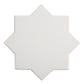 Pure White 7" and 5" Matte Porcelain Star and Cross Tile