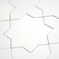 Pure White 7" and 5" Matte Porcelain Star and Cross Tile