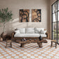 Pure White 7" and  Terracota 5" Matte Porcelain Star and Cross Tile - Sample