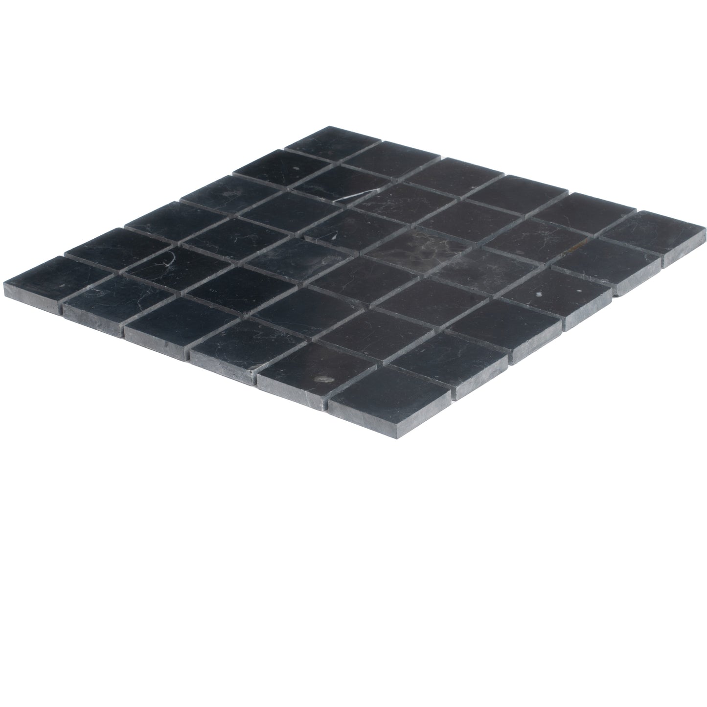 Black 12 x 12 Polished Nero Marquina Mosaic Tile