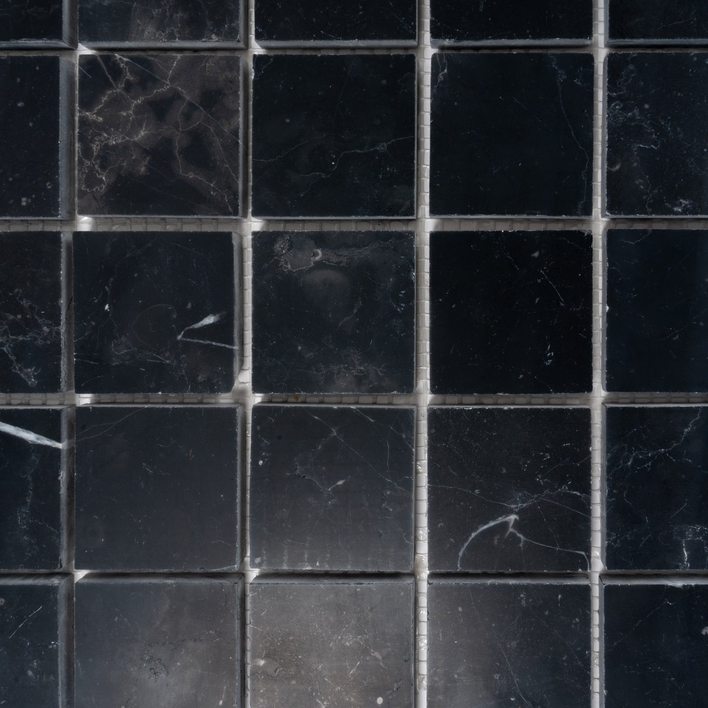 Black 12 x 12 Polished Nero Marquina Mosaic Tile