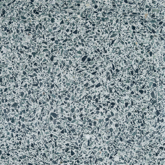 Forest Green and White 24 x 24 Honed Terrazzo Large Tile - Sample