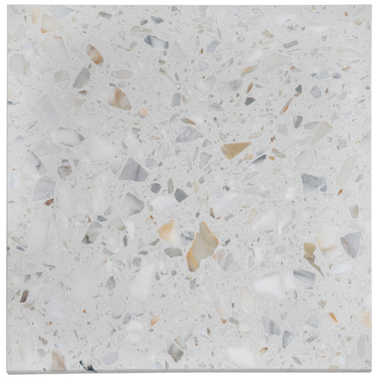 White Gold 24 x 24 Honed Terrazzo Large Tile - Sample