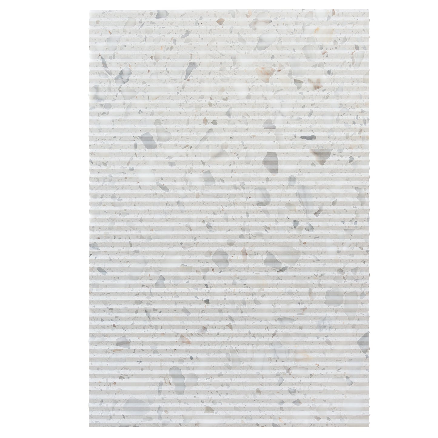 White, Beige 12x24 Textured Terrazzo Large Tile