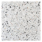 White 24x24 Honed Terrazzo Large Tile