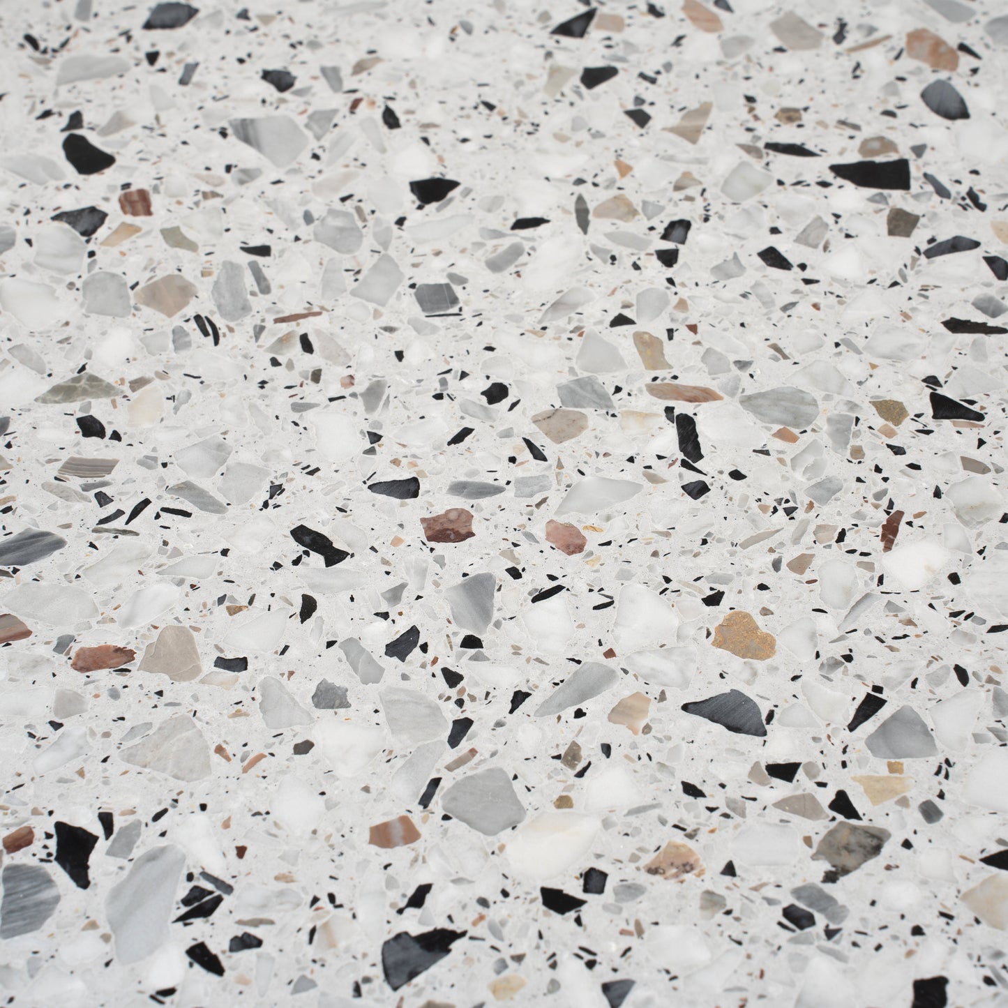 White 24x24 Honed Terrazzo Large Tile