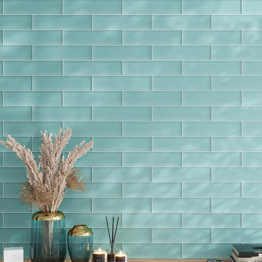 Sky Blue 3 x 12 Matte Glass Subway Tile