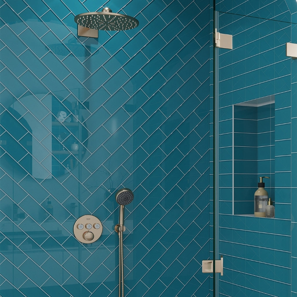 Sapphire Blue 3 x 6 Glossy Glass Subway Tile