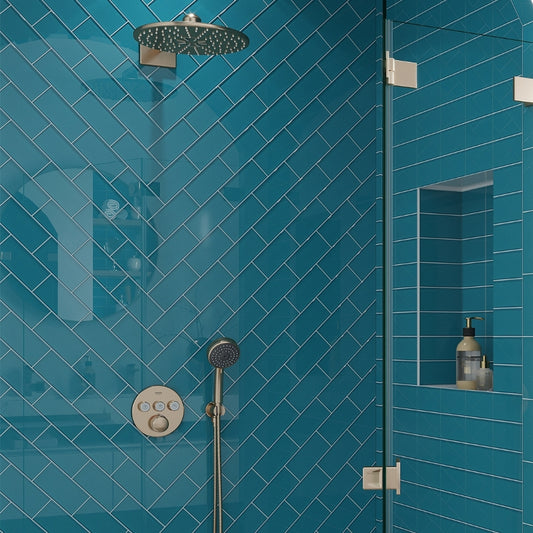 Sapphire Blue 3 x 6 Glossy Glass Subway Tile