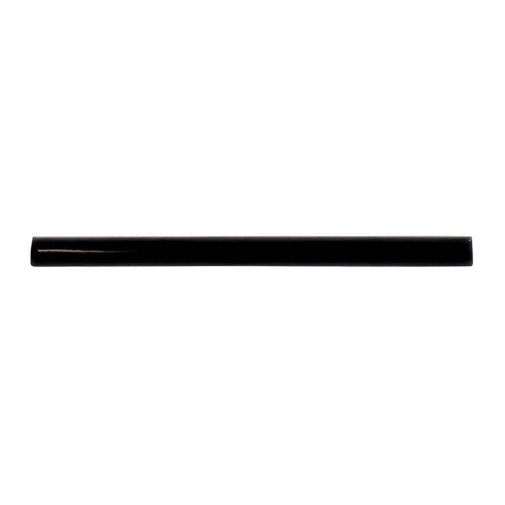 Jet Black 0.5 x 8 Glossy Ceramic Pencil Trim