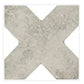 Soft beige matte porcelain cross tile 6x6 with textured surface for flooring and walls