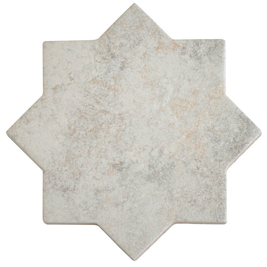 Light Ash Beige 6 x 6 Matte Porcelain Star Tile - Sample