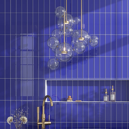 Cobalt Blue 3 x 12 Glass Glossy Subway Tile