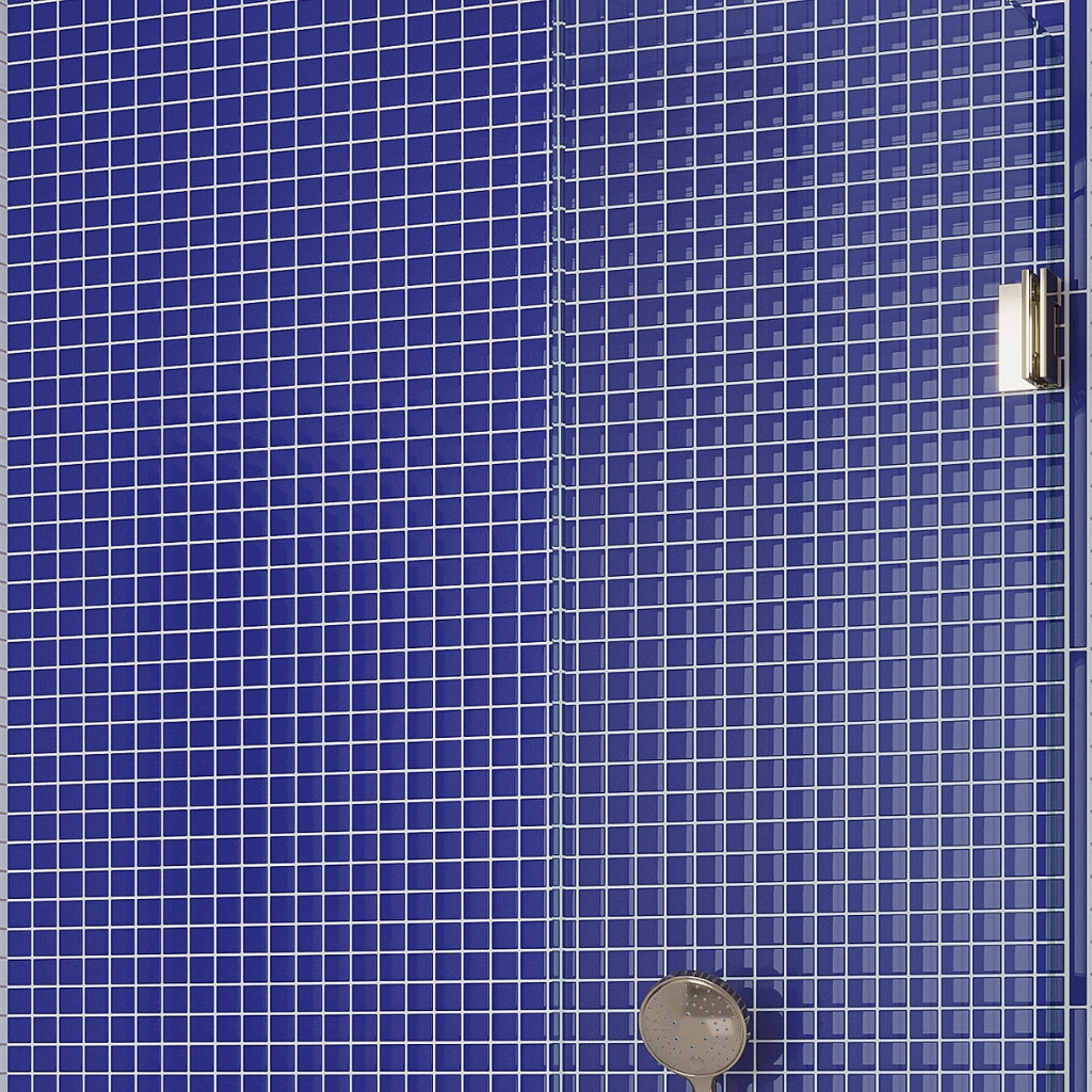 Cobalt Blue 12 x 12 Glossy Square Glass Mosaic Tile