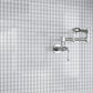 White 12 x 12 Glossy Glass Square Mosaic Tile