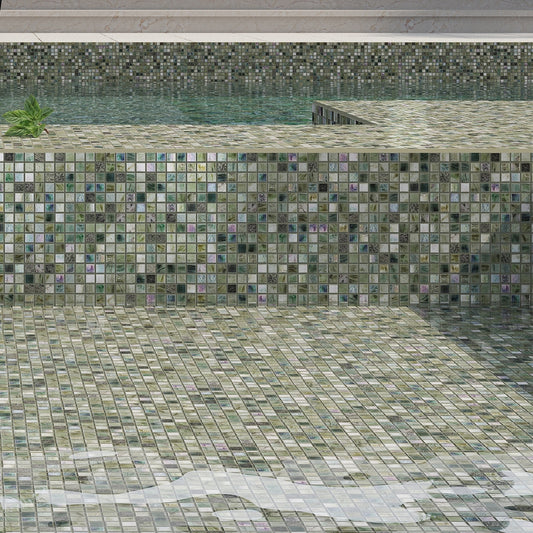 Emerald Green 12 x 12 Glossy Glass Mosaic Tile