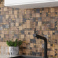 Bronze 12 x 12 Metal Matte Mosaic Tile