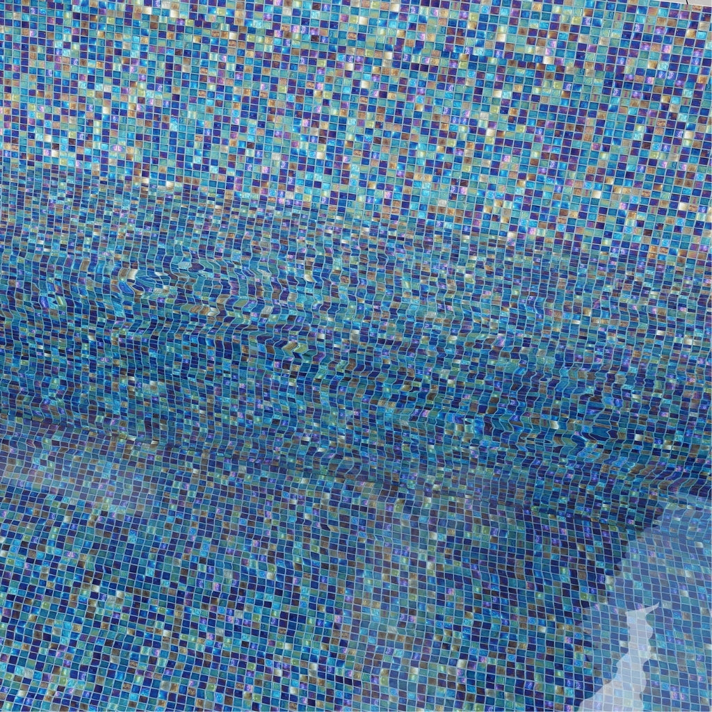 Dark Shimmer Multi Blue 12 x 12 Glossy Glass Mosaic Tile
