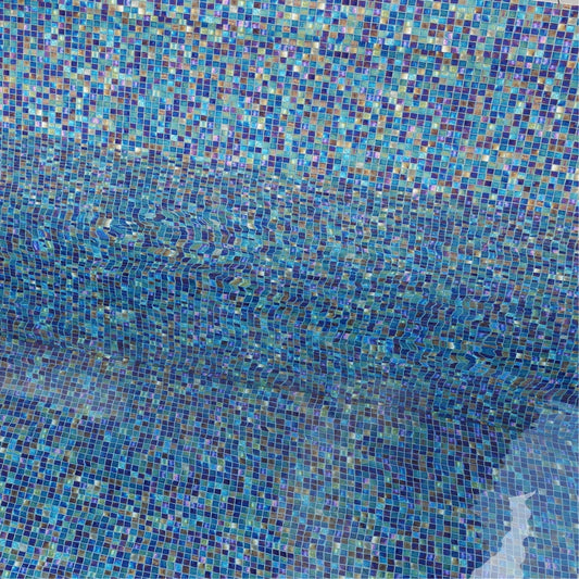 Dark Shimmer Multi Blue 12 x 12 Glossy Glass Mosaic Tile