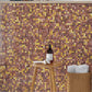 Brown and Yellow 12 x 12 Glossy Glass Mosaic Tile