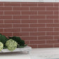 Red 2 x 8 Glossy Ceramic Subway Tile