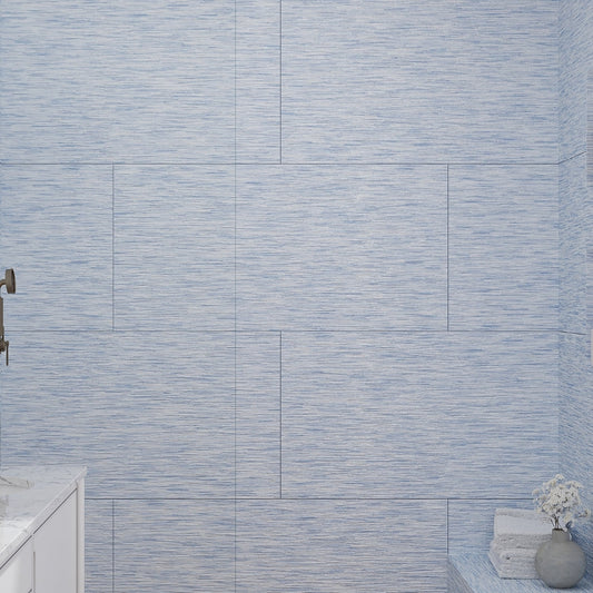 Blue 24 x 48 Textured Porcelain Large Tile