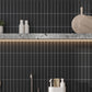 Black 2 x 8 Matte Ceramic Subway Tile
