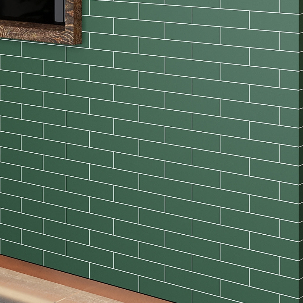 Green 2 x 8 Matte Ceramic Subway Tile