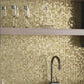 Satin Sheen Gold 12 x 12 Glossy Glass Mosaic Tile