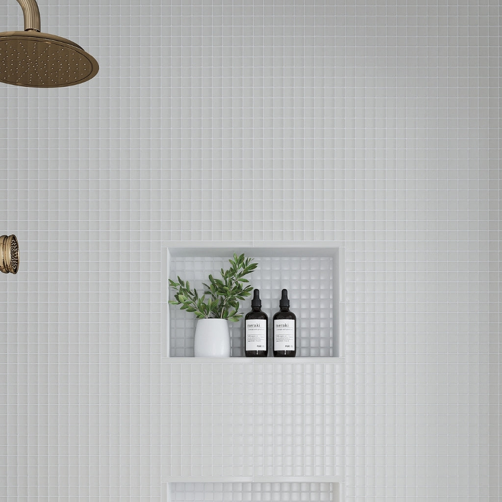 Warm Greige 12 x 12 Matte Glass Mosaic Tile