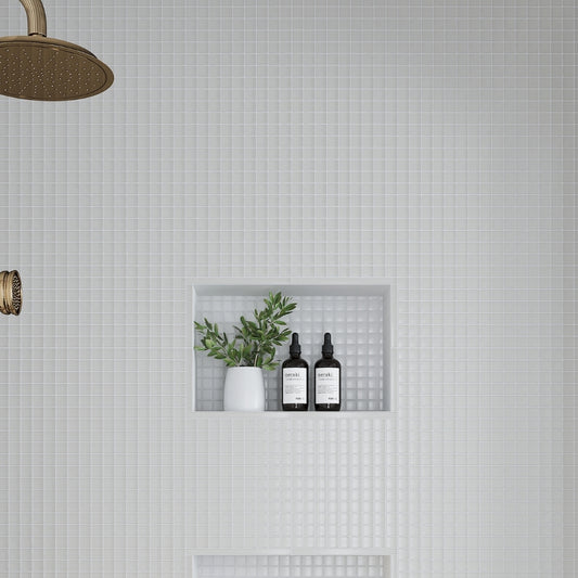 Warm Greige 12 x 12 Matte Glass Mosaic Tile