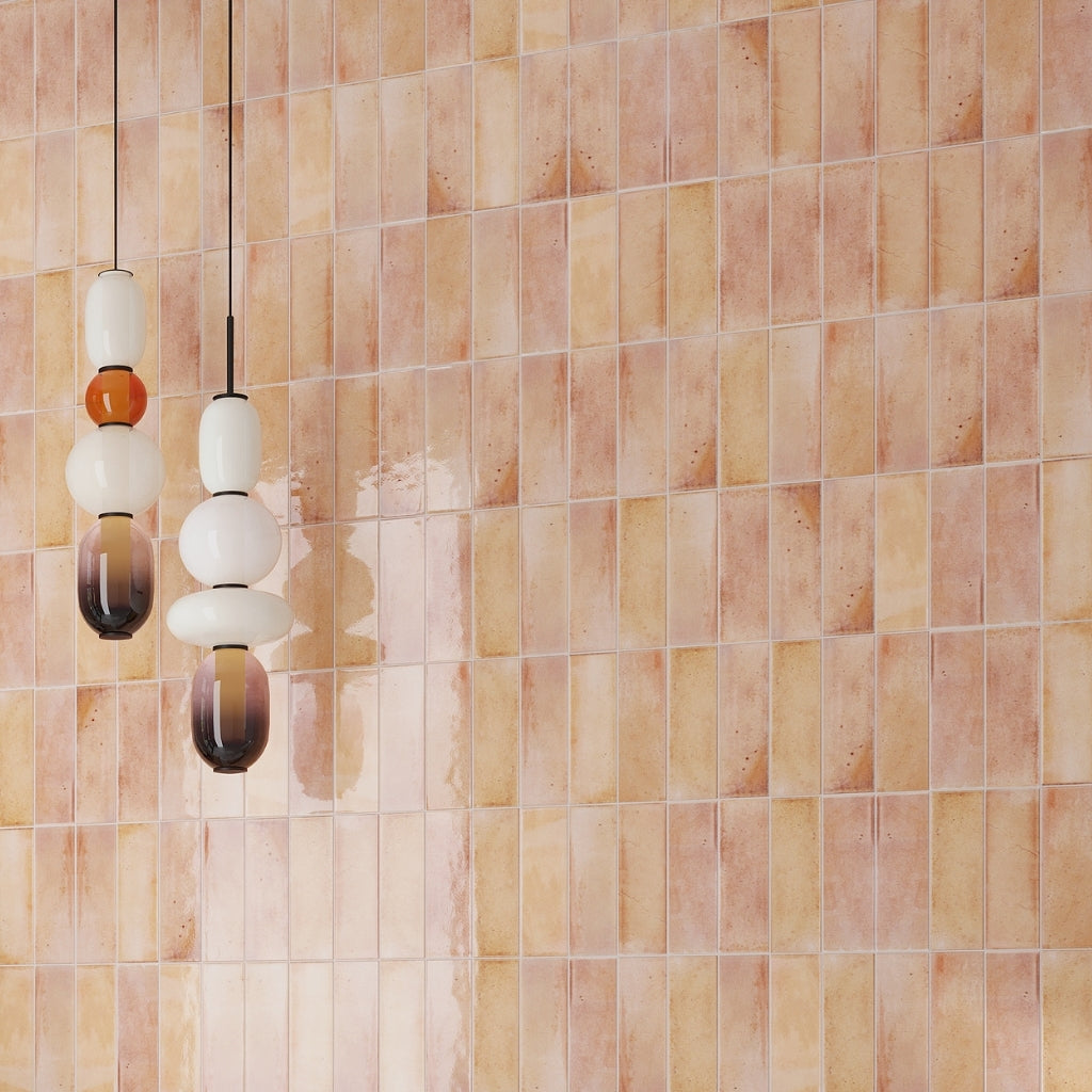 Pink 2.5 x 8 Glossy Ceramic Subway Tile