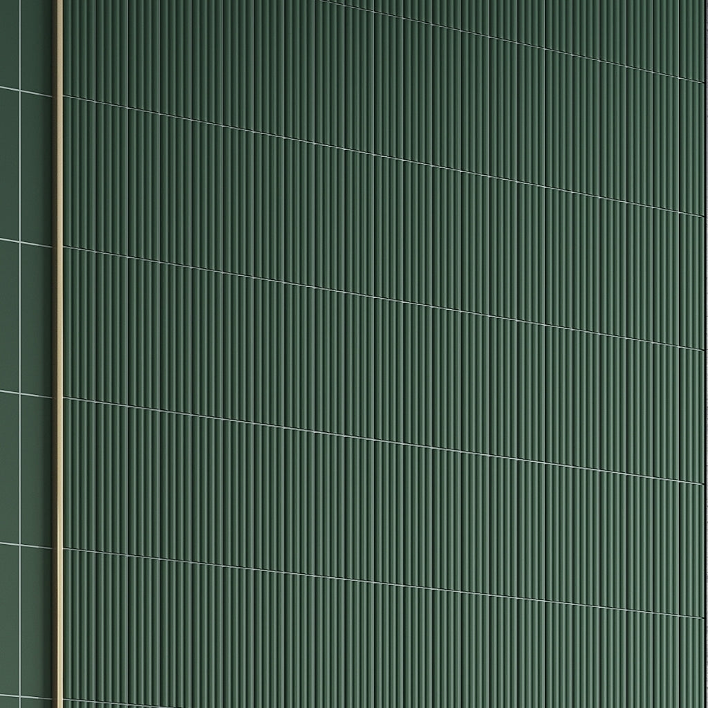 Green 2 x 8 Matte Ceramic Subway Deco Tile