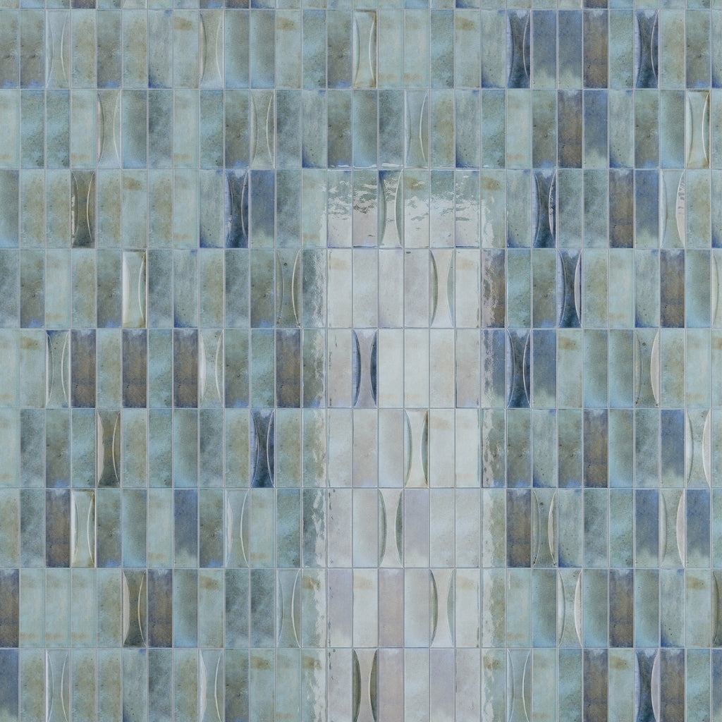 Blue 2.5 x 8 Glossy Ceramic Subway Deco Tile