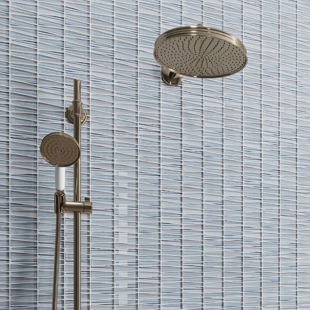 Blue 12 x 13 Glossy, Matte Glass Mosaic Tile