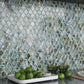 Blue and Silver 11 x 11 Glossy Glass Mosaic Tile