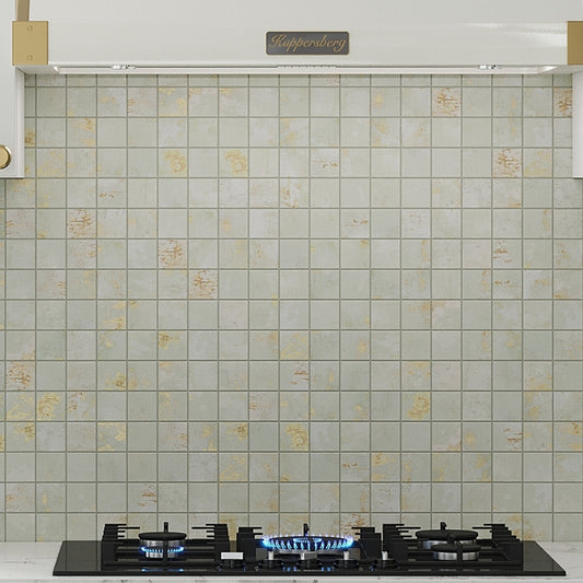 Moss Green 12 x 12 Natural Porcelain Mosaic Tile