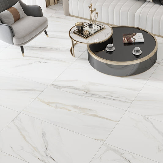 White 24x48 Matte Porcelain Large Tile