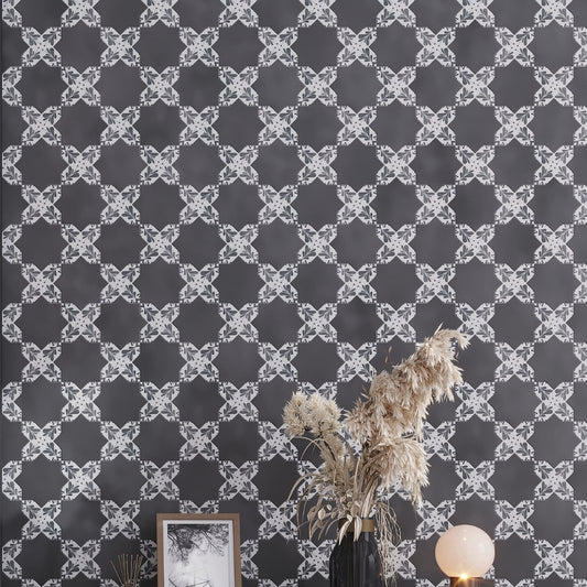 Black 5 x 5 Matte Ceramic Cross Tile