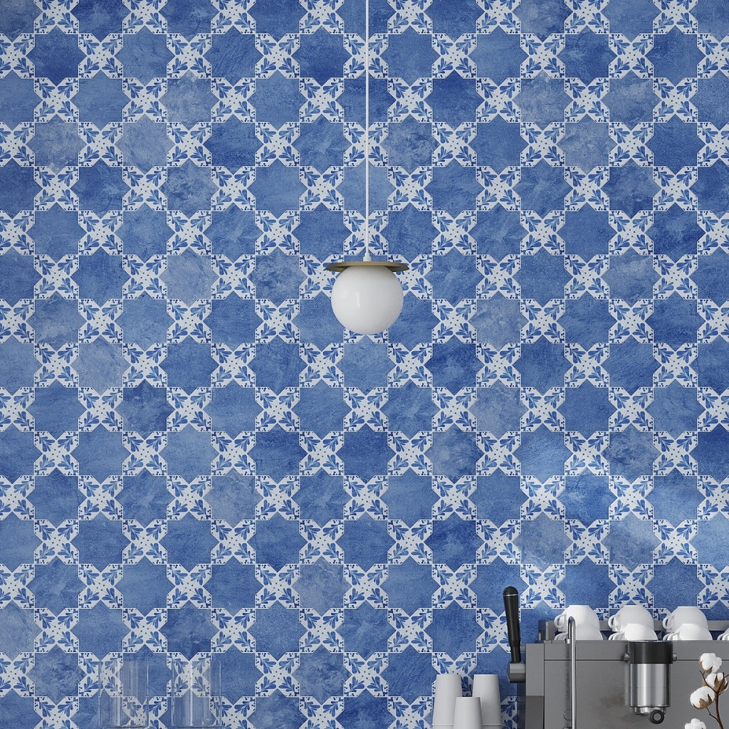 Cornflower Blue 5 x 5 Matte Ceramic Cross Tile