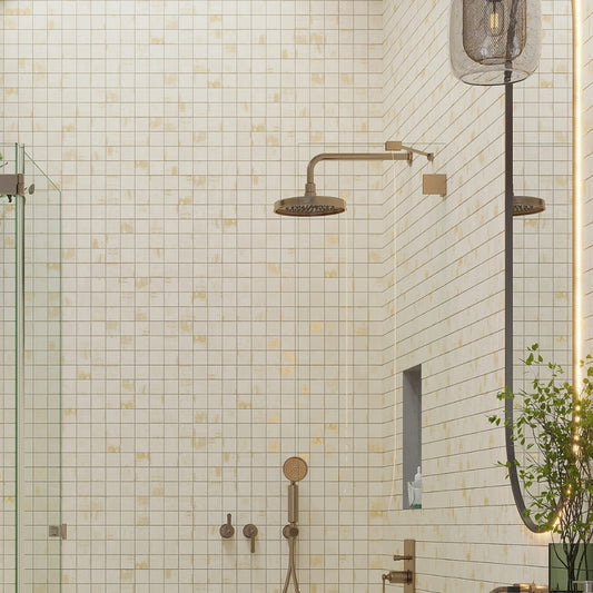 Light Beige 12 x 12 Natural Porcelain Mosaic Tile