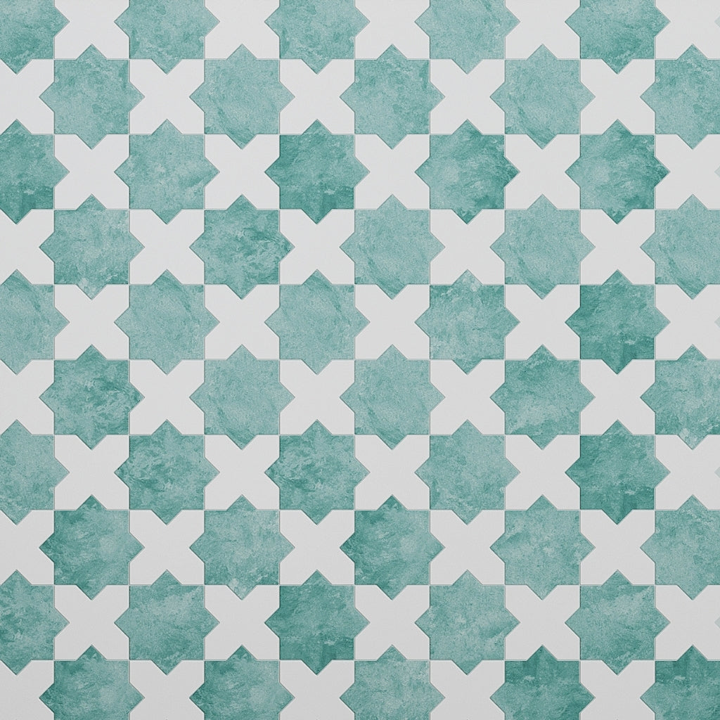 Pistachio Green 5 x 5 Matte Ceramic Star Tile