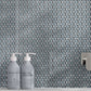 Coin Gray 12 x 12 Glossy Penny Glass Mosaic Tile