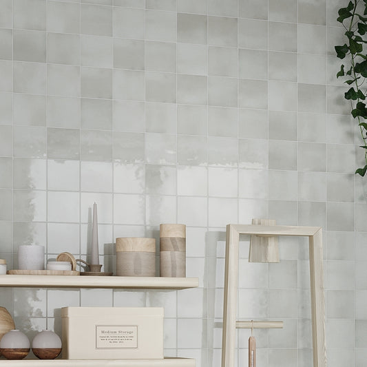 Tea Green 4 x 4 Glossy Ceramic Tile