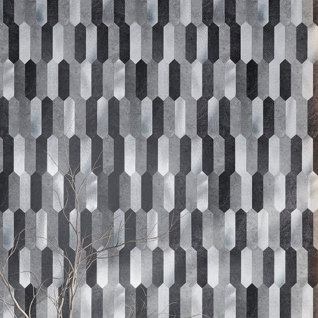 Gray 12 x 12 PVC Honed Peel and Stick Tile