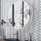 White, Eastern Blue 11 x 12 Polished Marble Mosaic Tile