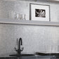Silver 12 x 12 Glossy Penny Glass Mosaic Tile