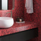 Ruby Red 12 x 12 Glossy Glass Mosaic Tile