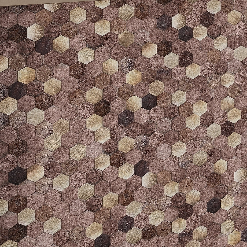 Gold 11 x 11 Honed PVC Peel and Stick Tile